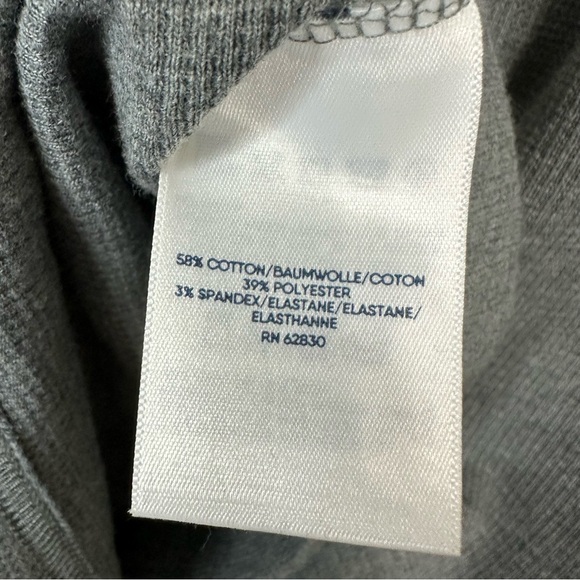 Lands End Shirt Mens Size XL Gray Henley Long Sleeve Waffle Knit 1/4 Button Up - Picture 8 of 8